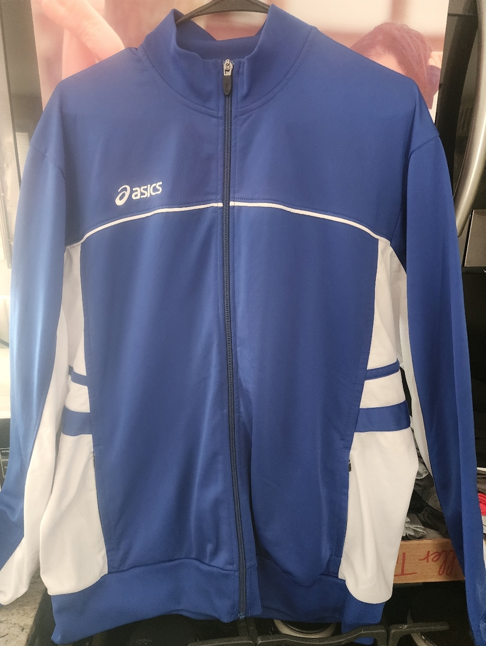 Asics Royal Blue & White Athletic Track Jacket